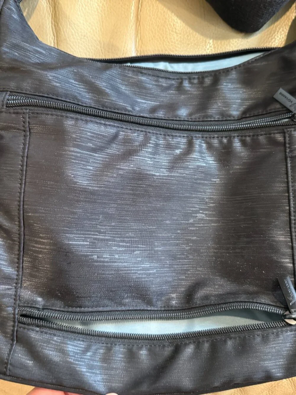 Voyanni Black RFID Anti-Theft Travel Crossbody Bag Multi Pocket Nylon